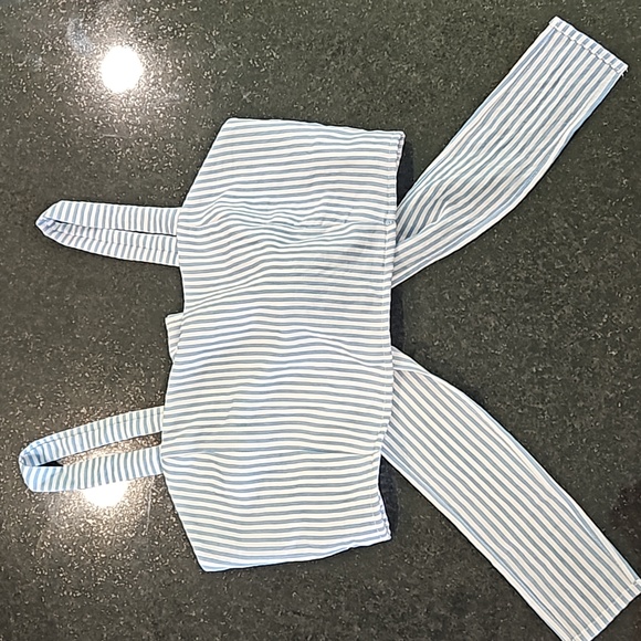 Blue & White Striped 2 Piece Outfit NWOT - Picture 5 of 9